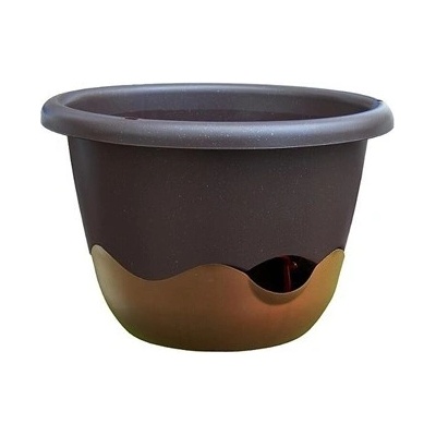 PLASTIA MARETA závěsný květináč čokoládová + bronzová Míra: 30 x v.19.5 cm