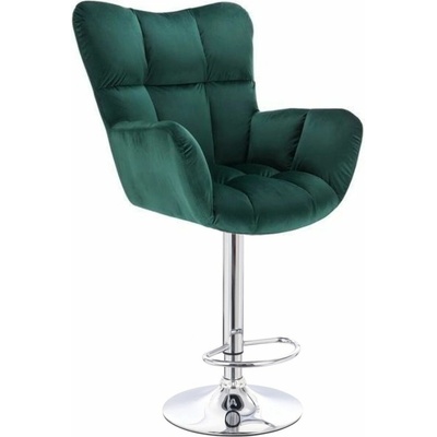 LuxuryForm Design Aurora Velur na striebornom tanieri zelené