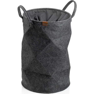 kela Тъмно сив кръгъл кош за пране с връзки KELA от серия Fay