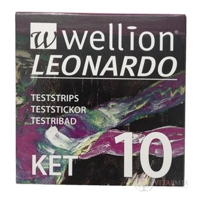 Wellion LEONARDO KET Proužky testovací 1 balení 10 ks