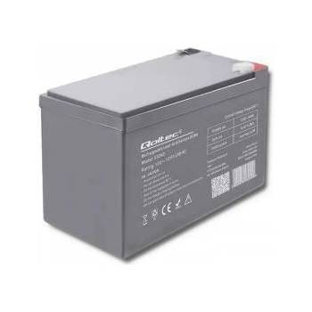 Qoltec AGM Battery | 12V | 12Ah | Seamless | Efficient | LongLife | for UPS, security