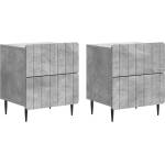 vidaXL Нощен шкаф 2 бр. Бетонно сиво 43 x 34, 5 x 49, 5 см (894302)