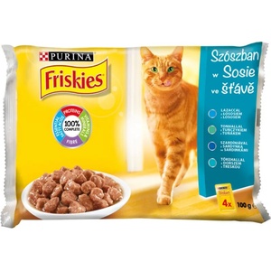 Friskies Salmon/tuna/sardine/cod in sauce 4x85 g