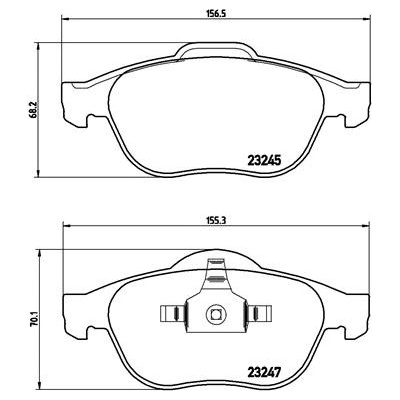 BREMBO Sada brzdových platničiek kotúčovej brzdy P68040