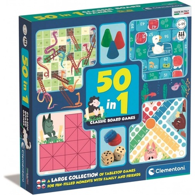 Clementoni Sada klasických stolných hier 50v1