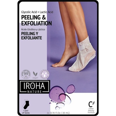 Iroha Nature Ексфолираща маска за крака с лавандула, 1 чифт