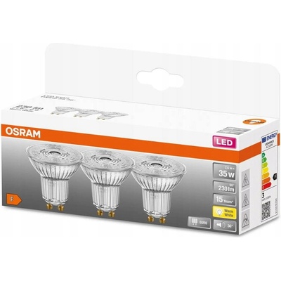 Osram Sada 3x GU10 LED žárovky 2,6W = 35W 2700K