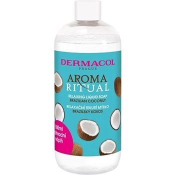Dermacol Tekuté mydlo Aroma Ritual Brazílsky kokos (Relaxing Liquid Soap) náhradná náplň 500 ml