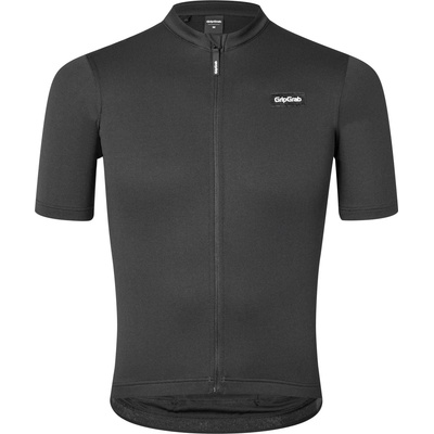 GripGrab Мъжка фланелка с къс ръкав за колоездене GripGrab EXPLR Merinotech Short Sleeve Jersey Cycling jersey - Black (056-3087-0112)
