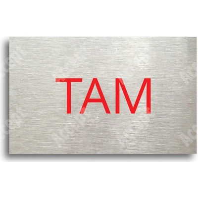 ACCEPT Tabulka SEM - TAM - typ 30 (80 x 50 mm) - stříbrná tabulka - barevný tisk bez rámečku