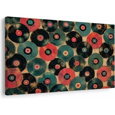 Obraz retro vinylové desky - 40x30
