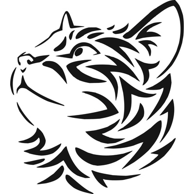 Artemiss Hlava mačky plastová šablóna 2 C 15 cm x 15 cm