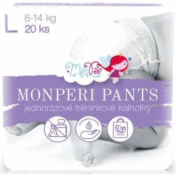 MONPERI 8-14 kg nohavičky Pants L 20 ks