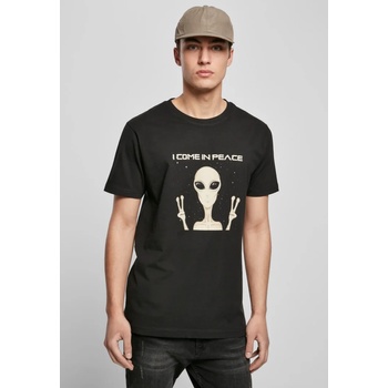 Mister Tee Мъжка тениска в черен цвят Mister Tee I Come In Peace Tee black UB-MT1612-00007 - Черен, размер 4XL