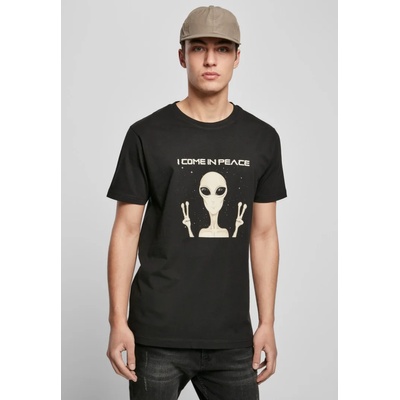 Mister Tee Мъжка тениска в черен цвят Mister Tee I Come In Peace Tee black UB-MT1612-00007 - Черен, размер 3XL