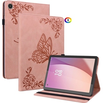 Lenovo Tab M8 4th Gen TB-300FU Butterfly Flower Кожен Калъф и Протектор