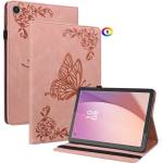 Lenovo Tab M8 4th Gen TB-300FU Butterfly Flower Кожен Калъф и Протектор