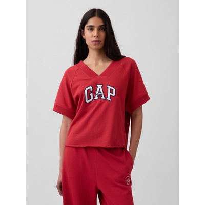 Gap Oversize mikina Athletic s logem Červená