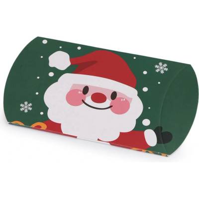 Stoklasa Krabička dárková vánoční zelená Santa 7,5 x 12 x 2,8 cm