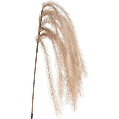 H&L Dekorativní peří Feather 130 cm, šedohnědé