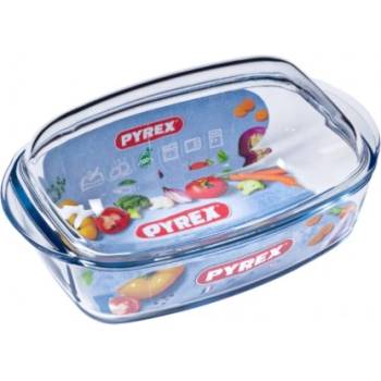 Pyrex Тенджера с капак Pyrex Essential Sleeve правоъгълна с дръжки, 4.5 л, 33 x 19 x 13 см (012332)