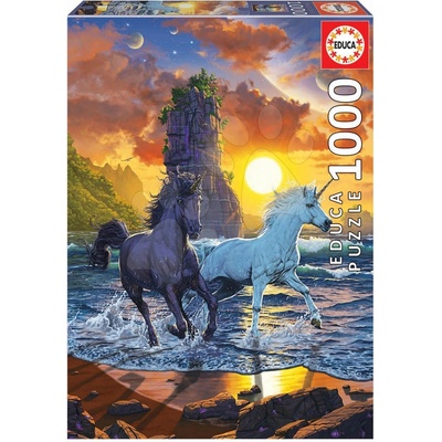 Educa Unicorns On Beach Vincent Hie a Fix lepidlo v balení 1000 dílků