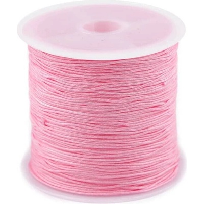 Šňurka na dozdobení účesu - polyester, 0,5mm, 25m Barva: světle růžová