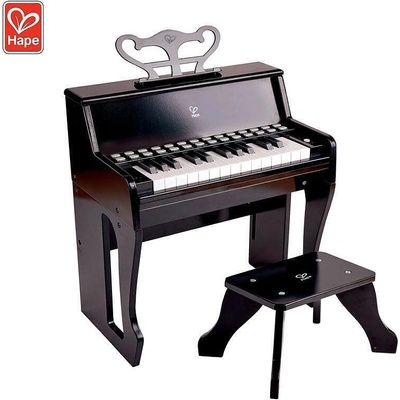 Hape Дървено светлинно пиано и стол, Hape, Черно