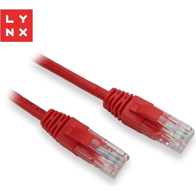 Lynx CS LX-UTP5E-0010-RED UTP patch Cat5e PVC CCA 0,1m červený 10ks