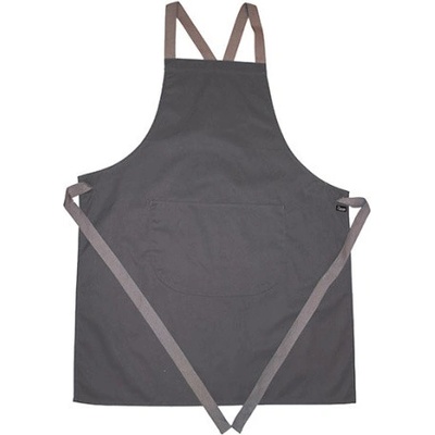 Dennys London Unisex dlouhá zástěra s laclem DP130 Storm Grey