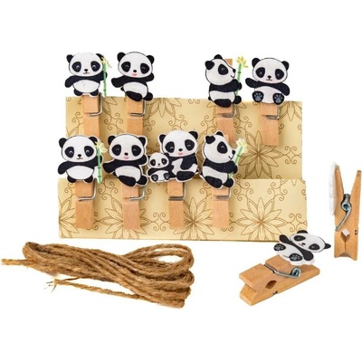FANDY Kolíčky dekorační Shapes 13 panda