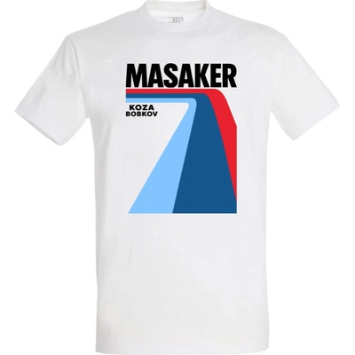 Koza Bobkov tričko Masaker retro biela