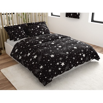 Textilomanie Obliečky z mikrovlákna NOČNÁ OBLOHA čierne 70x90 140x200