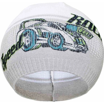 New Baby Jesenná detská čiapočka Racing Sivá