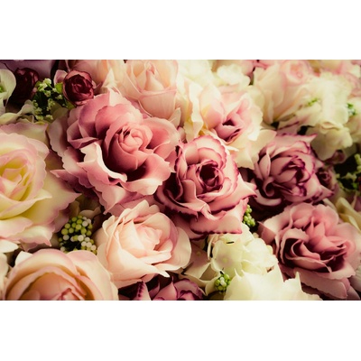DIMEX ART Флизелинов фототапет стари розови цветя 375 x 250 см
