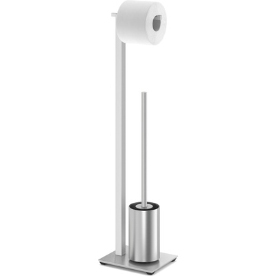 ZACK Четка за тоалетна с държач за хартия Carvo матирана стомана (40488)