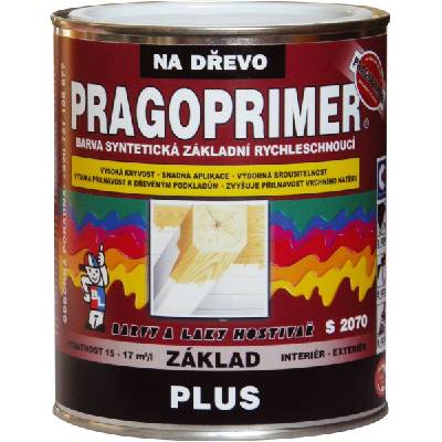 Pragoprimer Plus S 2070 základní rychleschnoucí barva na dřevo 0100 bílá 600 ml