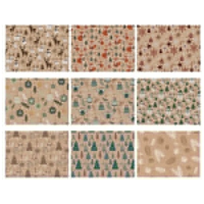 Balící papír vánoční role KRAFT 2x100x70 MIX