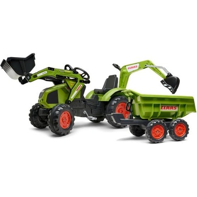 FALK Шлипащ трактор 1010W Claas Axos с товарач, багер и ремарке