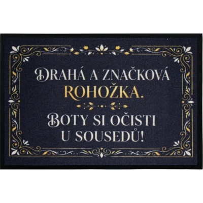 Mercury Flooring Drahá a značková rohožka Čierna 40x60 cm
