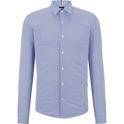 HUGO BOSS Риза с дълъг ръкав Boss Men's Roan Long Sleeve Shirt - Bright Blue
