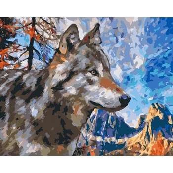 Vymalujsisam.sk Maľovanie podľa čísiel Vlk v horách