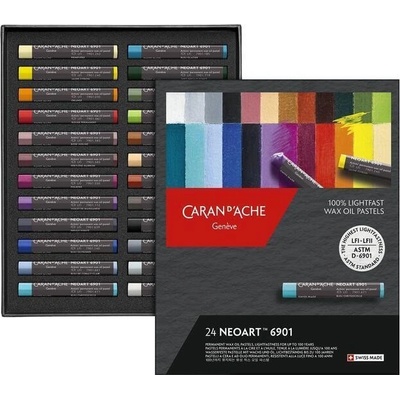 Caran d'Ache sada voskových olejových pastelů Neoart 24 kusů