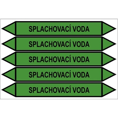 Značení potrubí, splachovací voda PZG 009015