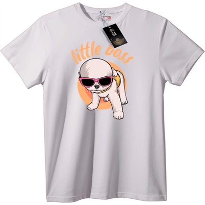 NOONEBRAND Тениска Малкият Шеф Куче - S, Black