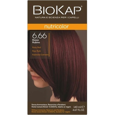 Biokap NutriColor barva na vlasy Červený rubín 6.66
