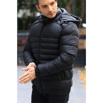 Image 1 of QAWWA Мъжко водонепромокаемо и ветроустойчиво яке със сваляща се качулка - Черно #409681 (409681_Черно)