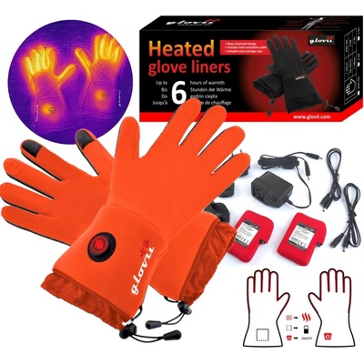 Sunen Glovii vyhřívané oranžové