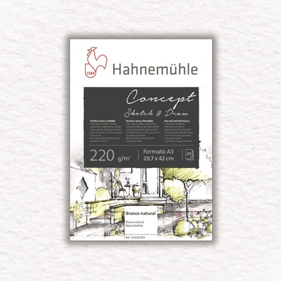 Hahnemühle skicár CONCEPT SKETCH & DRAW 220 gsm 20 listov A3