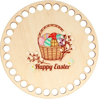 Natana víko na háčkování Happy Easter košík NAT015 15cm